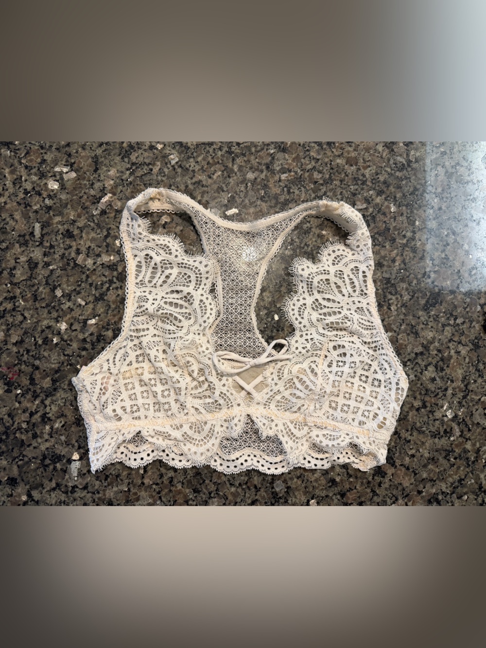 Victoria's Secret Cream Lace Racerback Bralette